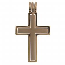 Stainless Steel Rose Gold Cross Pendant